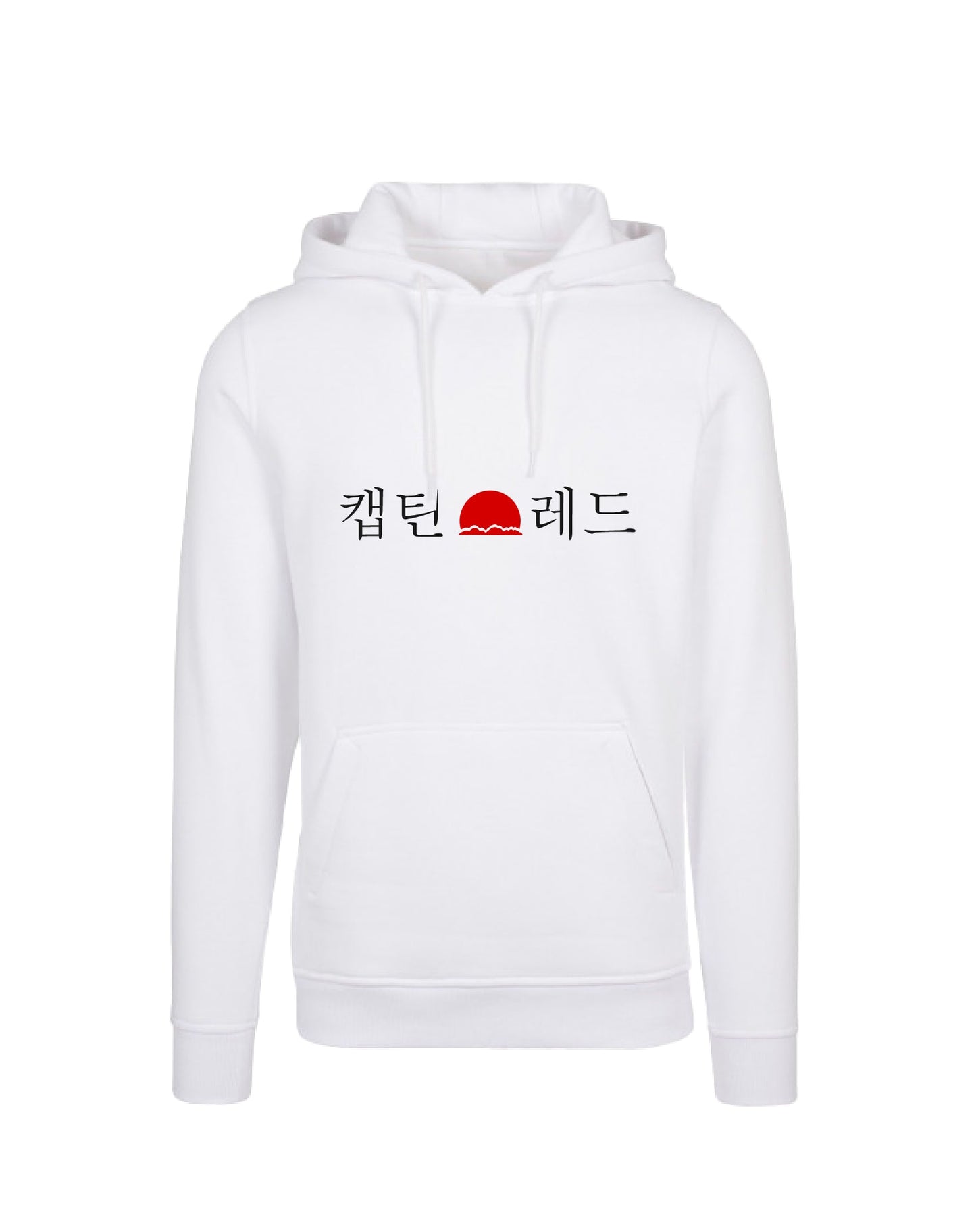 hoodie blanc capitaine rouge poche sudvision