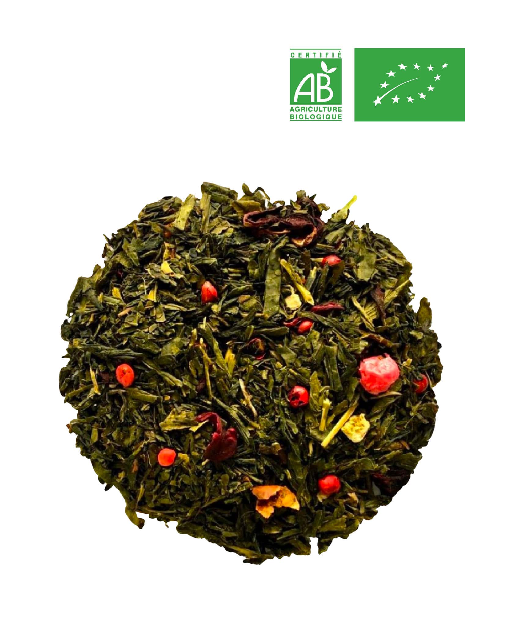 Zen Sencha - Thé Vert Pomme Groseille Bio | SUDVISION